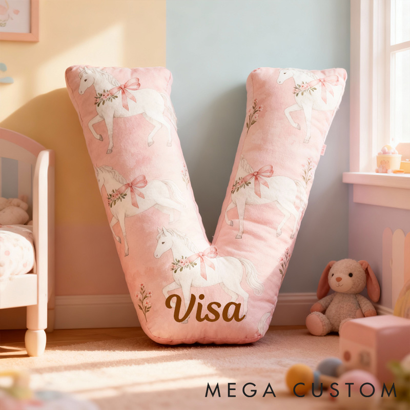 Personalized Pet Lover Funny Pink Horse Graphic 3D Print Pillow