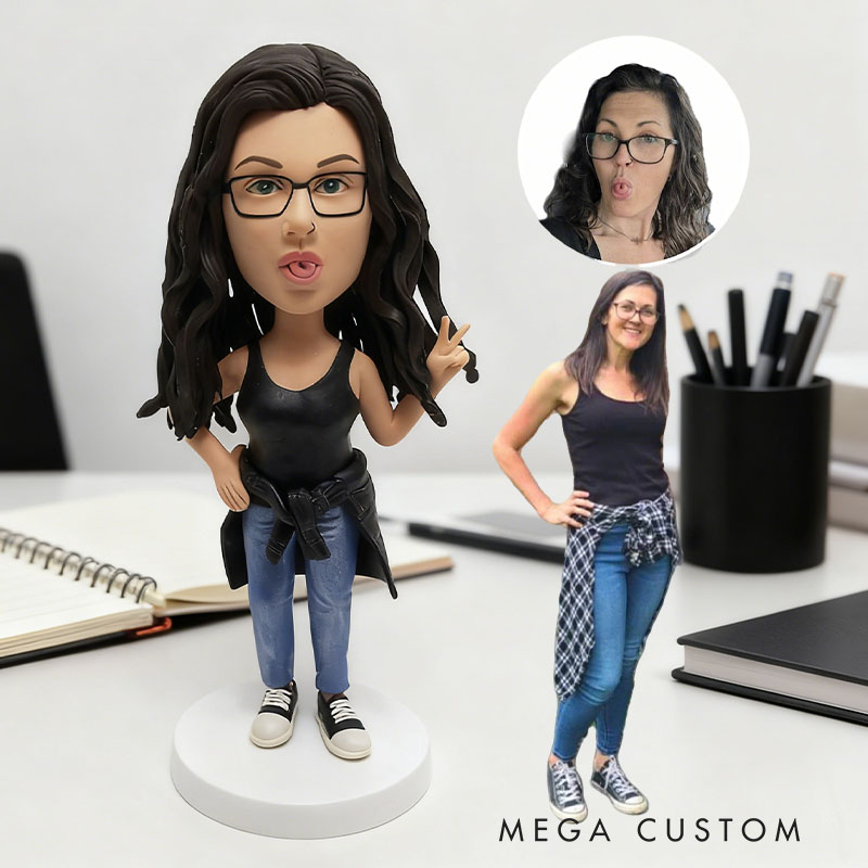 Personalized Bobblehead Made From Your Photo Custom Figurine Funny Character Pose Youth Style Edition