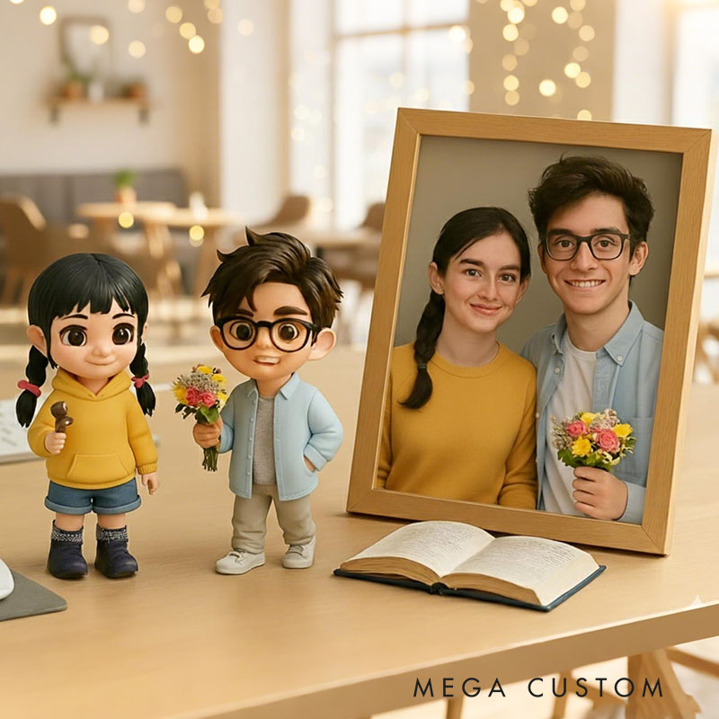 Personalized 3D Mini Figurine Custom Photo Gift Mini Figures 3D Mini Figures Personalized Figurine Custom Figurine Wedding Gifts