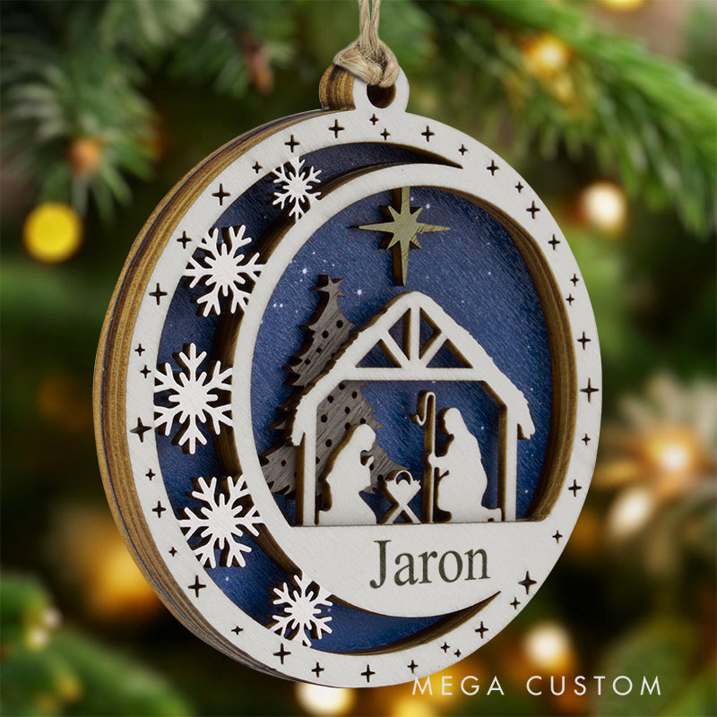 Nativity Jesus Ornament Nativity Scene Christmas Ornament Christian Holiday Gift Decor Religious Gift Meaningful Xmas Gift Jesus Ornament