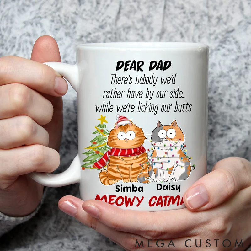 Personalized Cat Lover No One by My Side Mugs