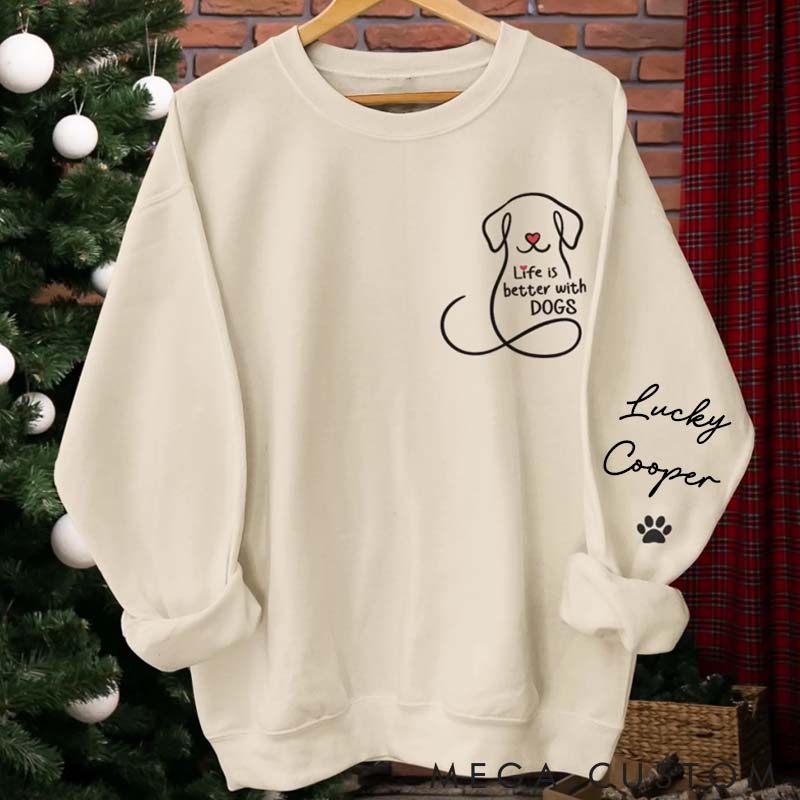 Personalized Dog Lover My Emotional Support Squad Classic Sweatshirts