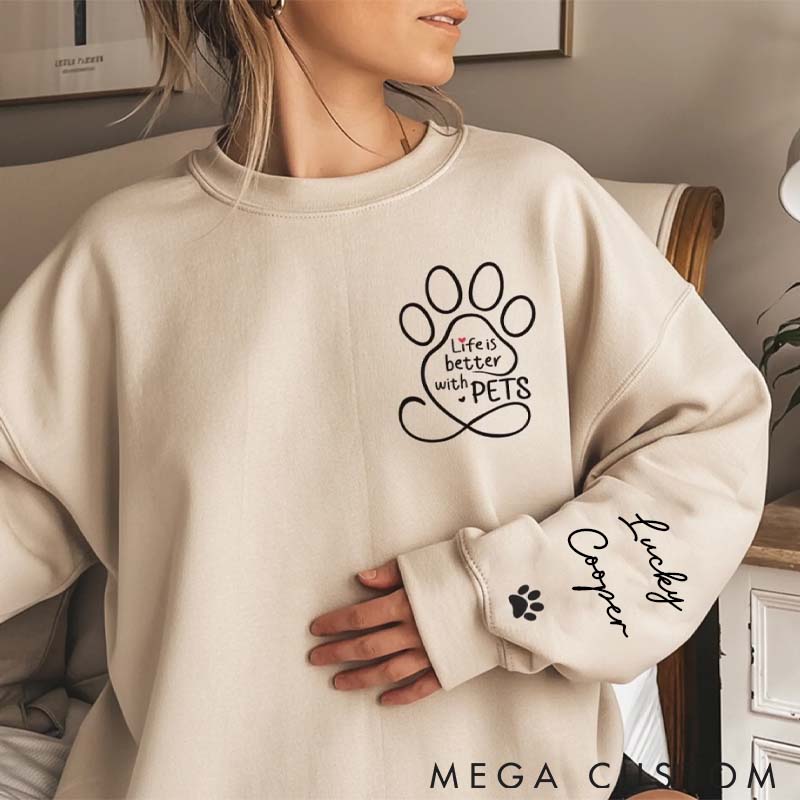 Personalized Pet Lover Loved by My Fur Crew Classic Sweatshirts