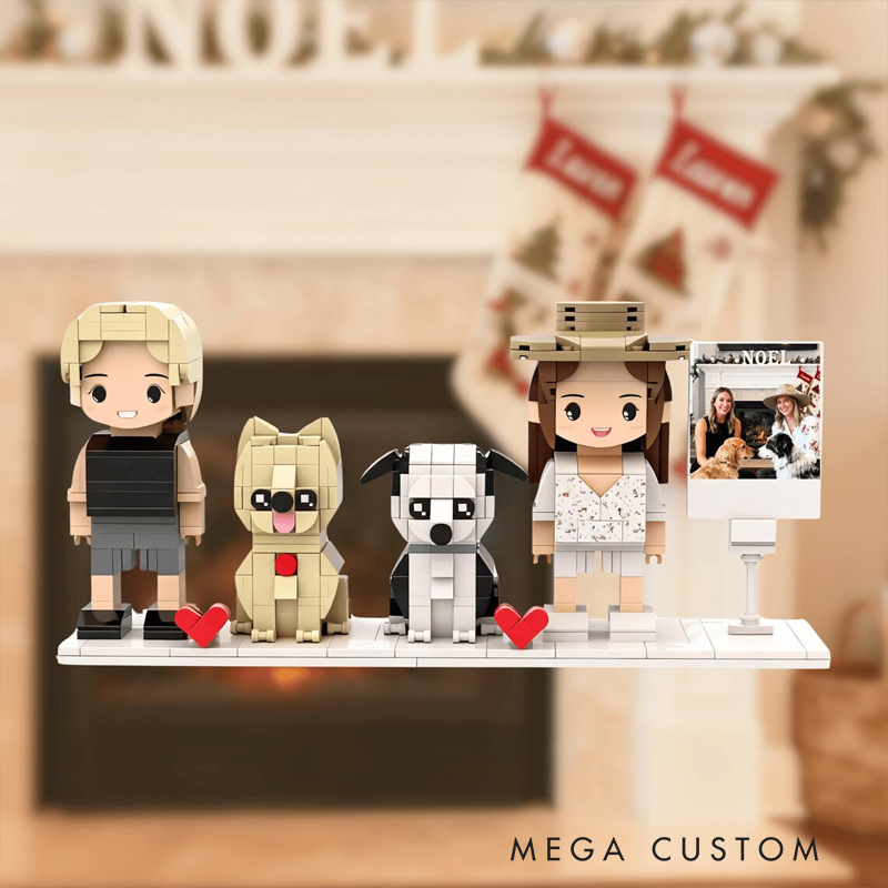 Personalized Custom Pet Brick Figure - Personalized Dog Minifigure Building Block Toy, Custom Photo Pet Gift for Dog Lovers