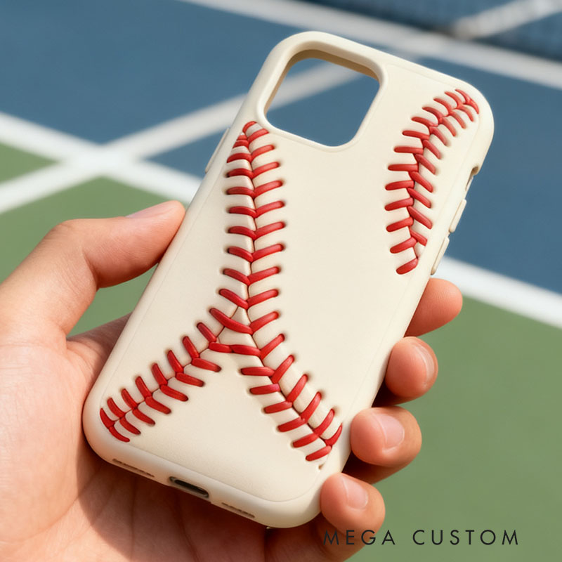 Baseball 3D for iPhone 17 16 15 14 13 Pro Max Silicone Phone Case Cover