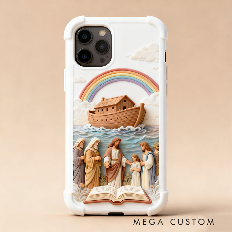 Jesus 3D for iPhone 17 16 15 14 13 Pro Max Silicone Phone Case Cover Blue