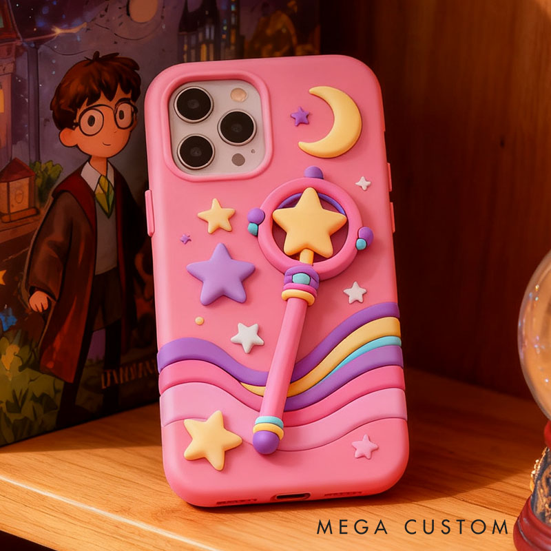 Magic Wand 3D for iPhone 17 16 15 14 13 Pro Max Silicone Phone Case Cover