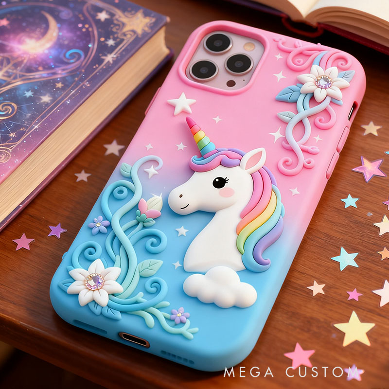 Magic Dream Horse 3D for iPhone 17 16 15 14 13 Pro Max Silicone Phone Case Cover