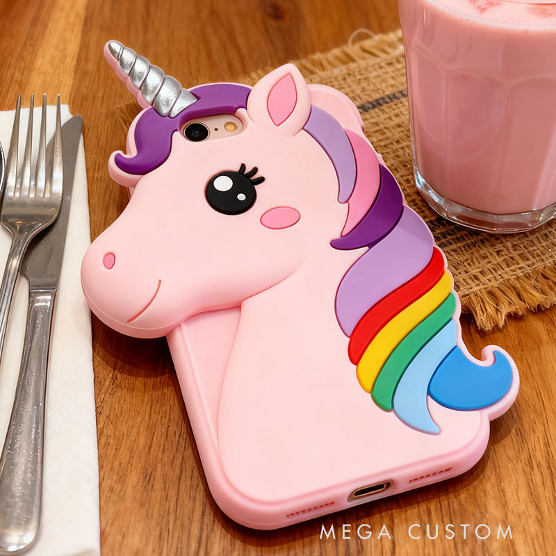 Pink Dream Horse 3D for iPhone 17 16 15 14 13 Pro Max Silicone Phone Case Cover