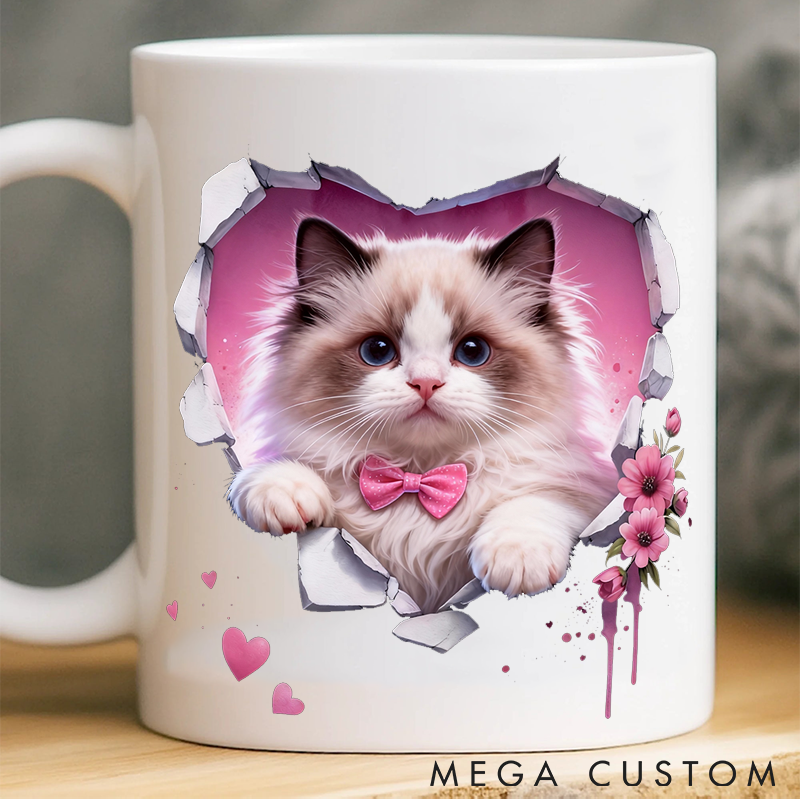 Personalized Pet Lover 3D Valentines Pet Photo Rugs