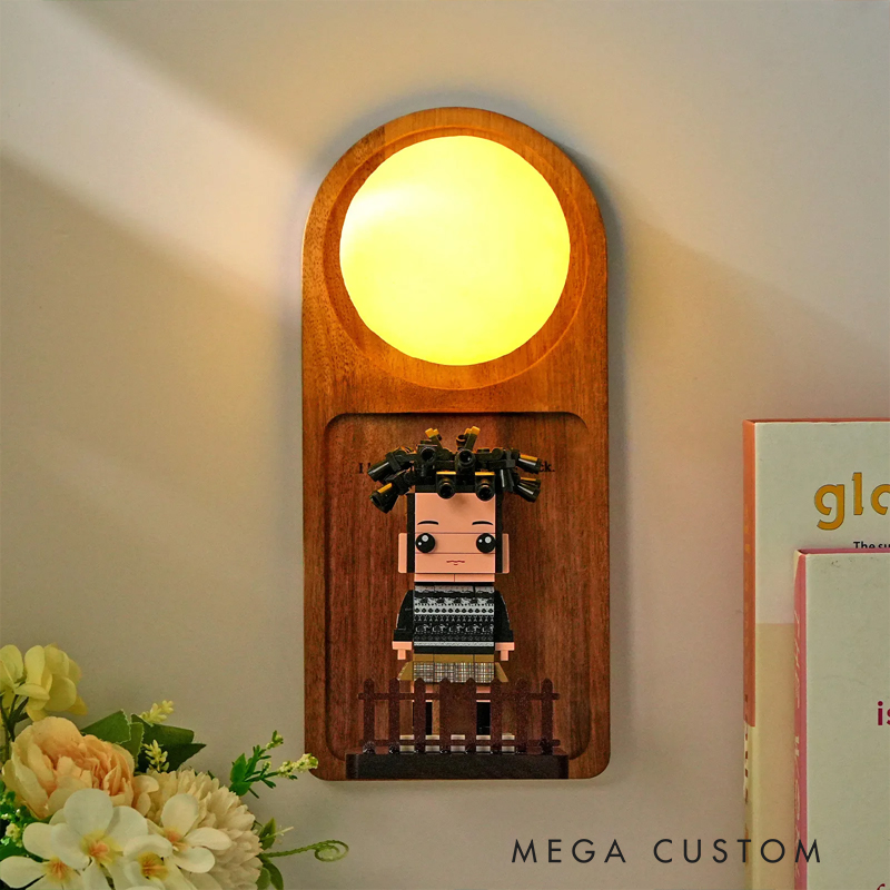 Personalized Custom Name & Photo Brick Figure Night Light Personalized Family Night Light Best Gift