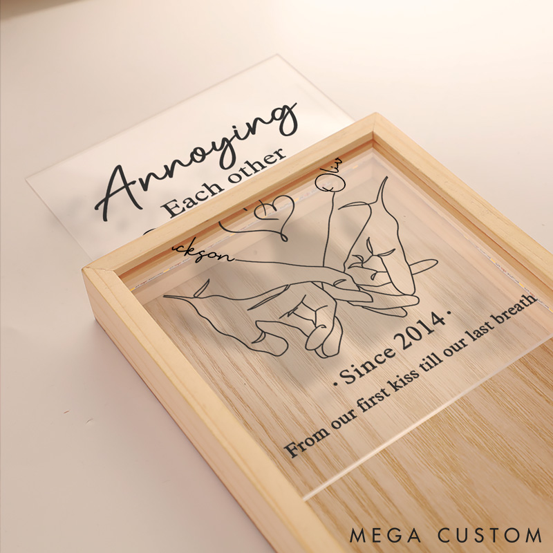 Personalized Frame Light Box Annoying Each Other Forever Light Box Couple Valentine's Anniversary Gift for Husband Wife