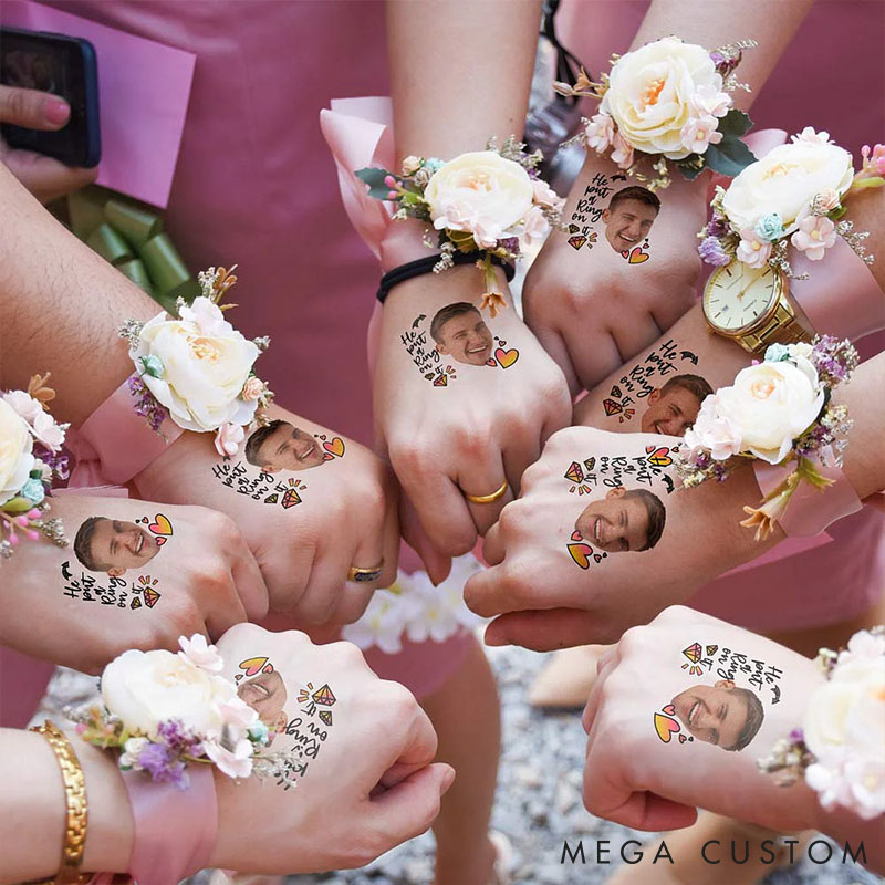 Personalized Man Woman Face Photo Portrait Temporary Tattoo Wedding Temporary Tattoo Birthday Gift for Girlfriend Boyfriend Valentines Day Gift