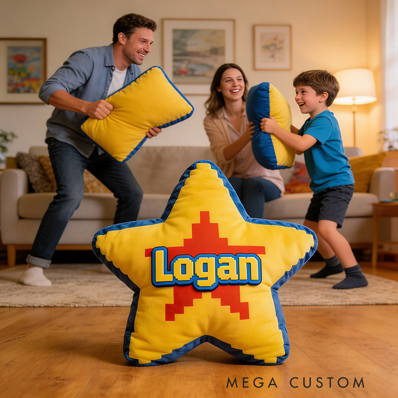 Personalized Star Shaped Pillow for Game Lovers Plush Pillow Christmas Birthday Party Gift for Kids