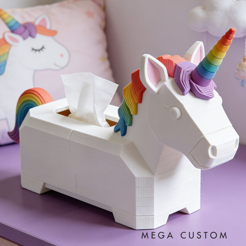 Dream Horse Tissue Box Cover 3D Printed Room Decor Cute Tissue Box Cover for Desk Room Kitchen or Bathroom
