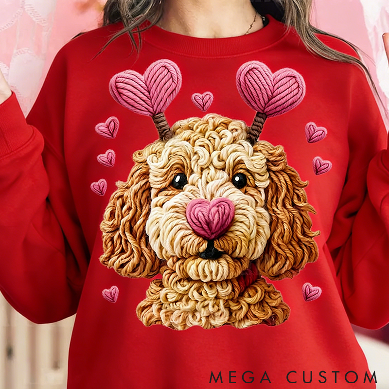 Personalized Pet Lover Pet Valentines Day Classic Sweatshirts
