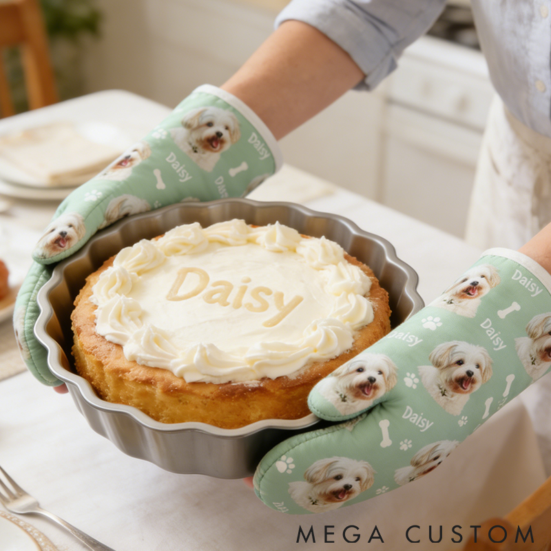 Personalized Pet Lover Pet Pattern Oven Mittens