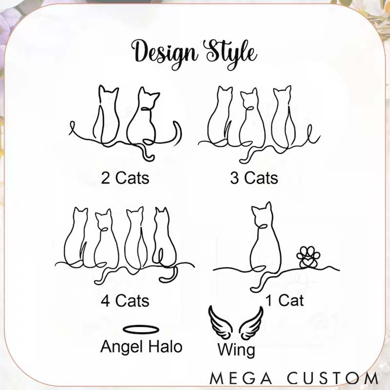 Personalized Cat Lover Custom Cat Floral Ring Dishes