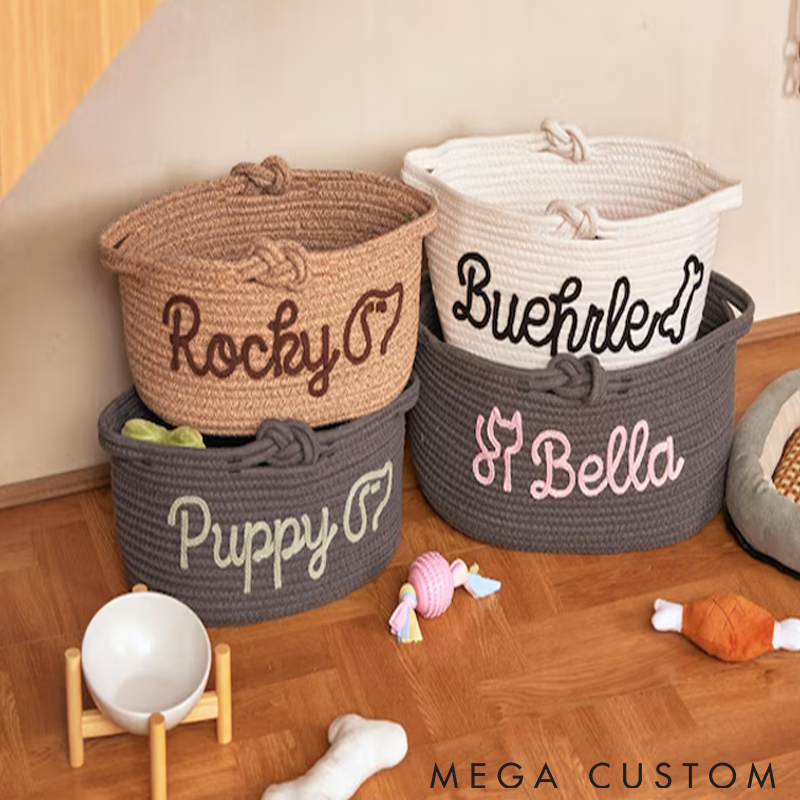 Personalized Pet Lover Custom Pet Toy Storage Basket