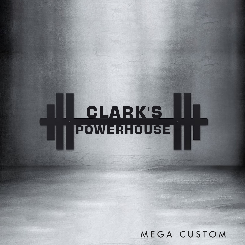 Personalized Metal Gym Sign Workout Wall Art Custom Home Gym Decor Metal Wall Art Gym Name Signs Custom Studio Sign Fitness Motivation Workout Inspiration Gift for Gym Lovers