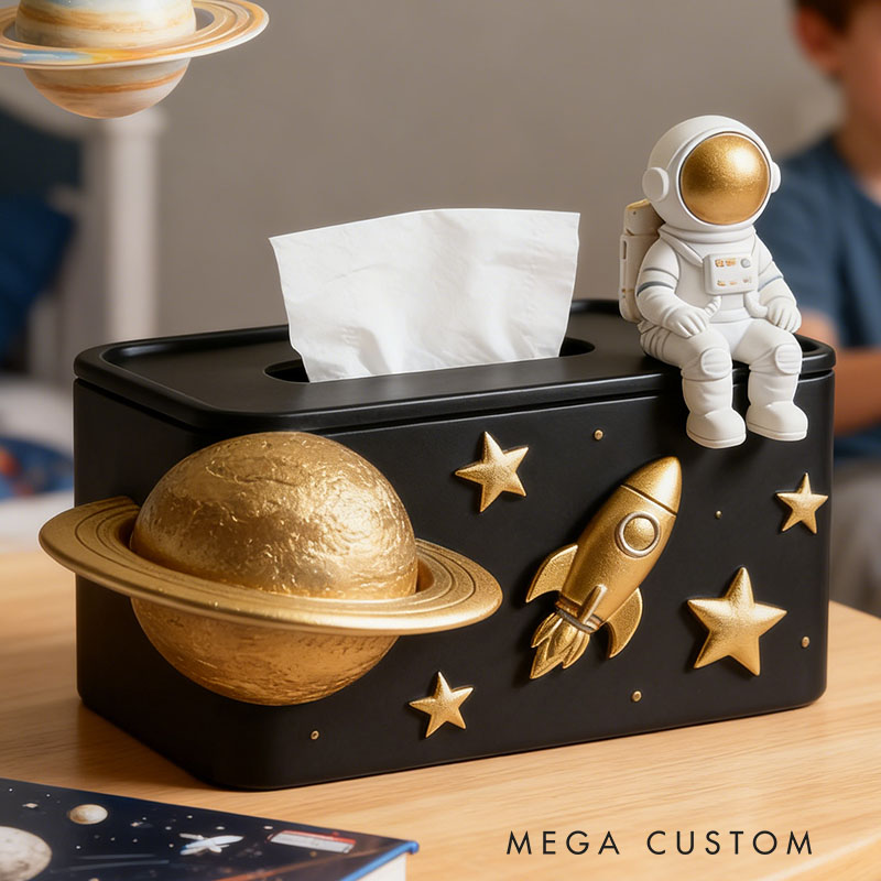 Astronaut Tissue Box Cover 3D Printed Room Decor Cute Tissue Box Cover for Desk Room Kitchen or Bathroom