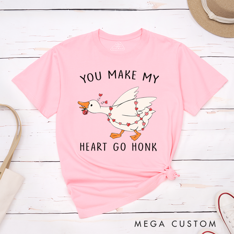 Personalized Pet Lover You Make My Heart Go Honk T-Shirt