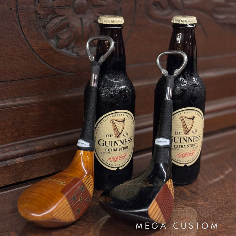 Personalized Golf Club Bottle Opener. Homemade from Repurposed Vintage Golf Drivers, Sports Gifts! Grads, or birthday, Father's Day, tournaments