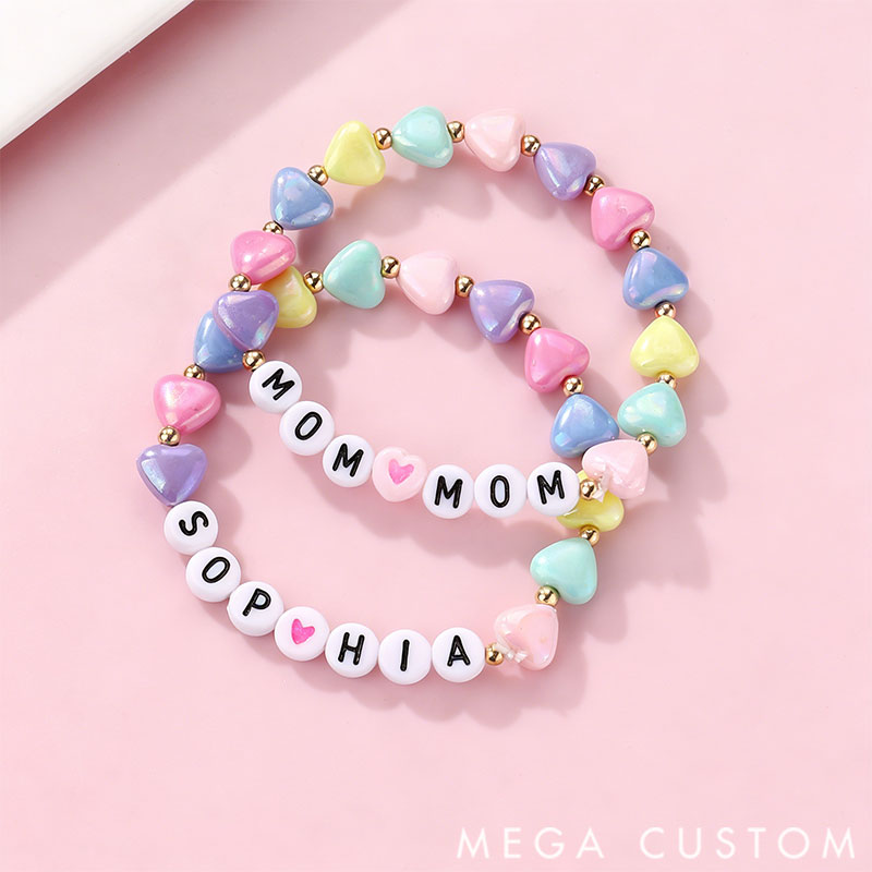 Personalized Bracelets and Necklaces with Custom Names - Valentine's Day and Christmas Gifts for Daughters