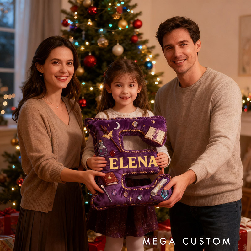 Personalized Magic Academy Pillow Decorated with Magic Scrolls Magic Potions Magic Wands Graphic 3D Print Pillow for Kids and Magic Lovers