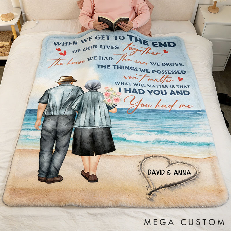 Personalized Couple Blanket I Had You And You Had Me Couple Blanket Elderly Anniversary Valentine's Gift Blanket for Husband Wife