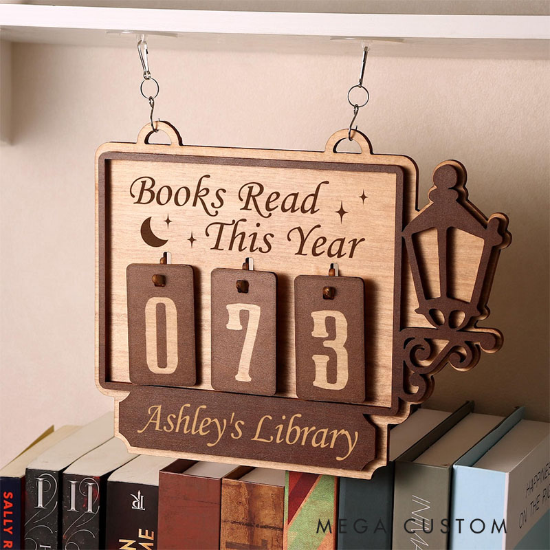 Personalized Book Reading Tracker Custom Name Perfect Reader Gift and Decor