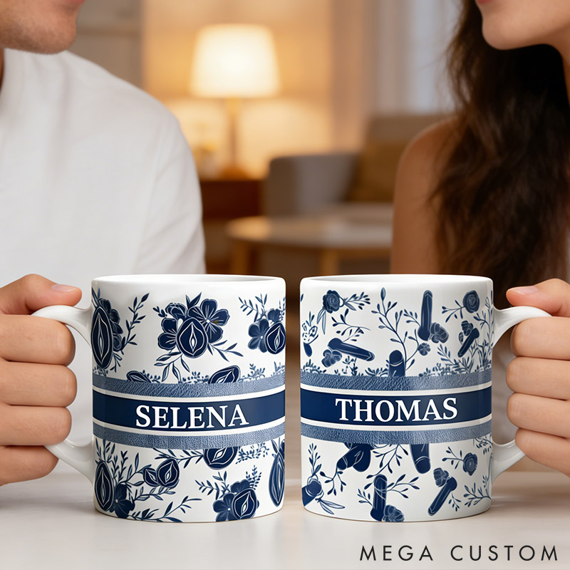 Personalized Naughty Couples Coffee Mug Custom Bold Couple Gifts for Her Him Couple Valentines Anniversary Gift Mug