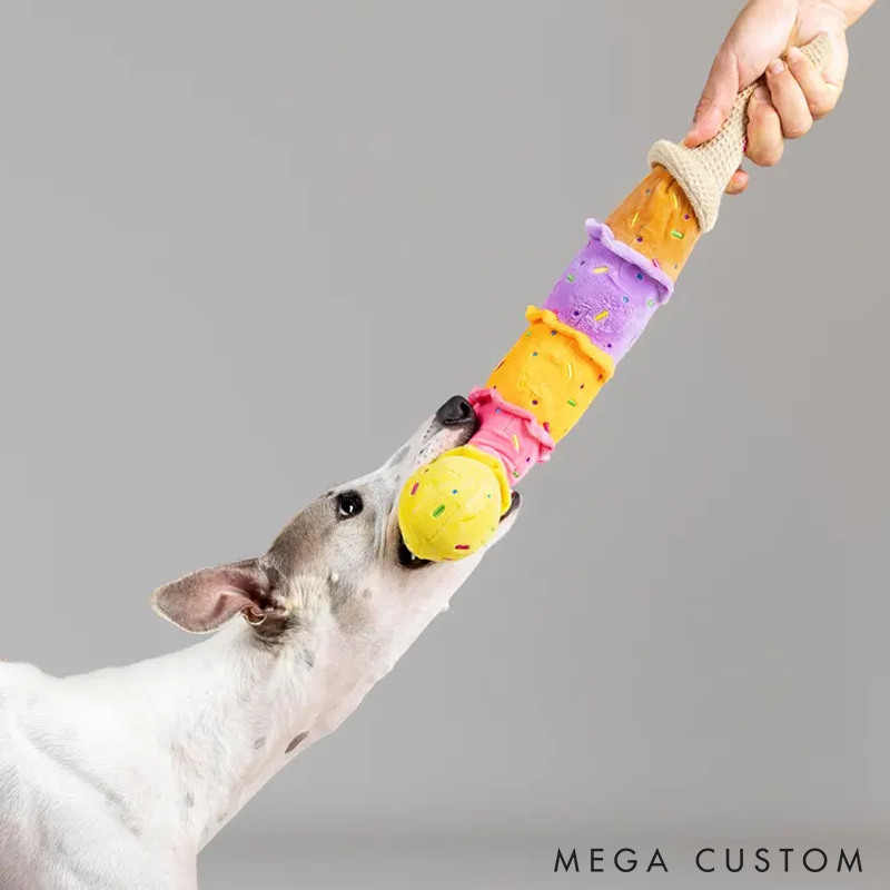 Personalized Dog Lover Squeaky Ice Cream Toy