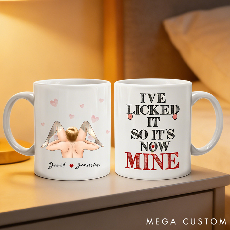 Personalized Couple Naughty Coffee Mug I Licked It So It's Now Mine Valentine's Gift for Husband Wife Custom Couple Coffee Cup