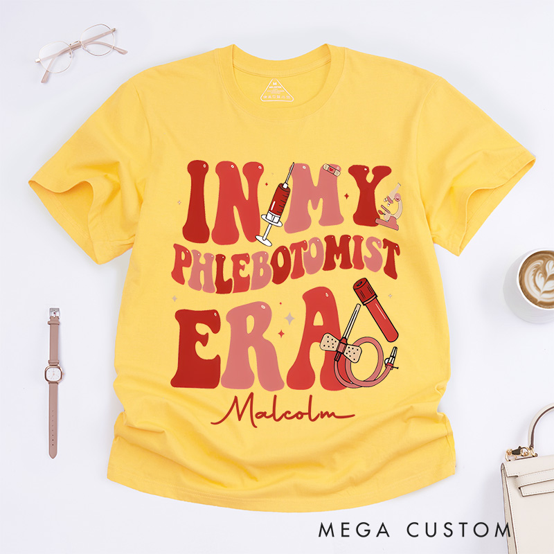 Personalized Nurse T-Shirts In My Phlebotomist Era Fashion Design T-Shirts