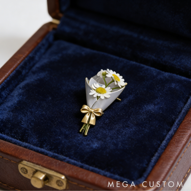 Personalized Customizable Floral Brooch Refreshing Vibe Unique Gift Choice DIY Flower Bouquet Fashion Accessory for Her