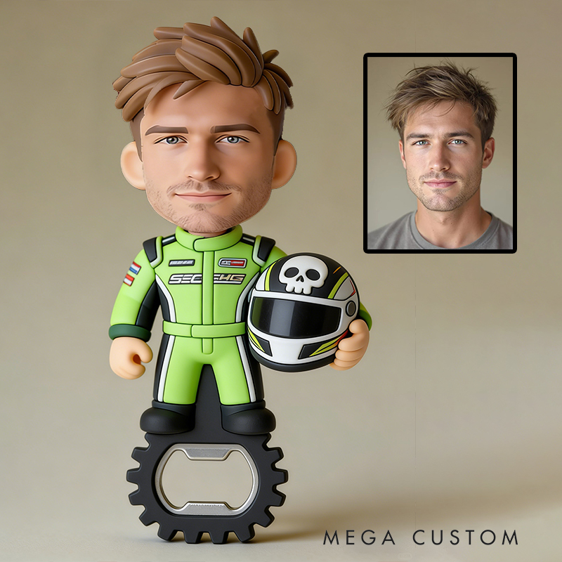 Personalized Racing-Inspired Bottle Opener Bachelor Parties & Bar Decor