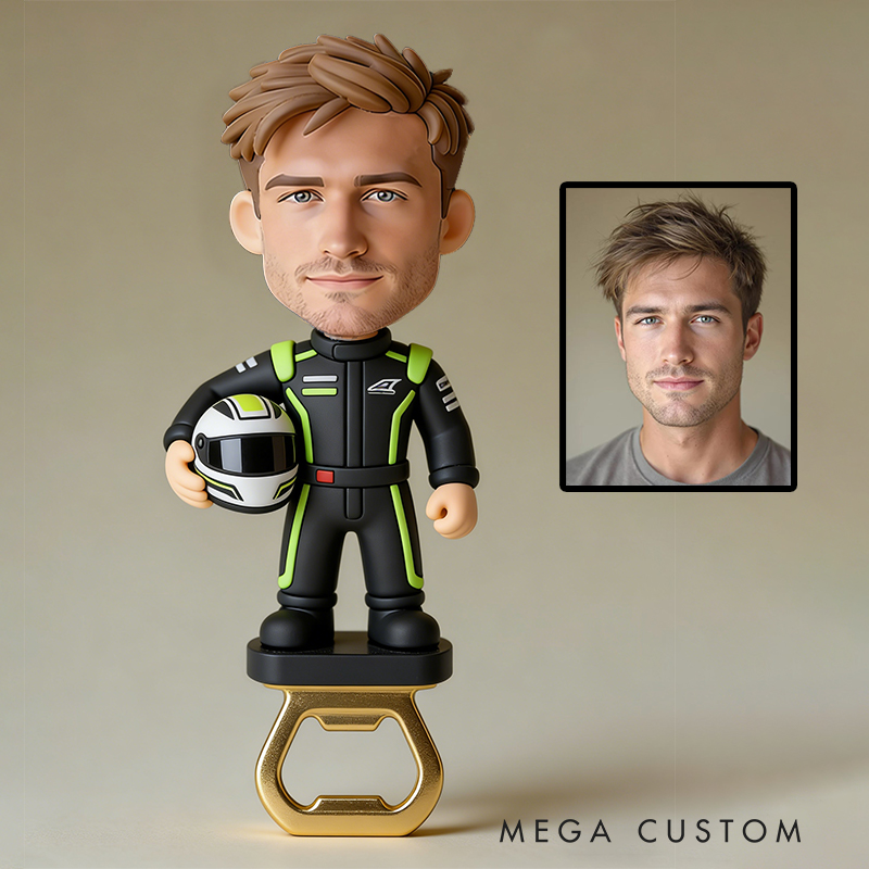 Personalized Race Car Bottle Opener Unique Keepsake for Every Racing Event and Celebration