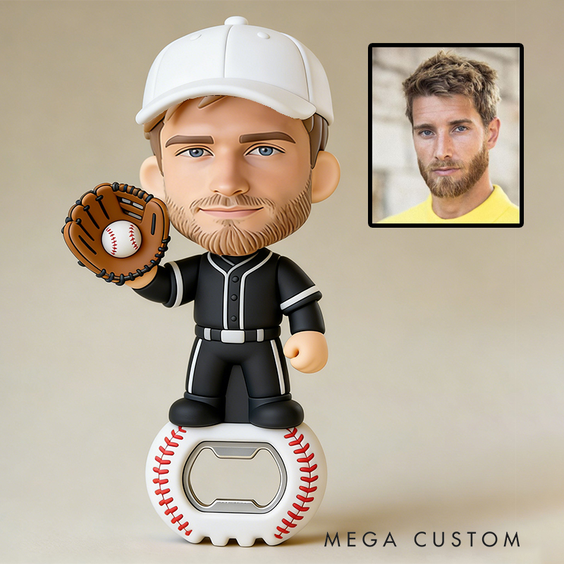 Personalized Metal Baseball Bottle Opener Durable and Stylish Tool for Opening Drinks at Any Event