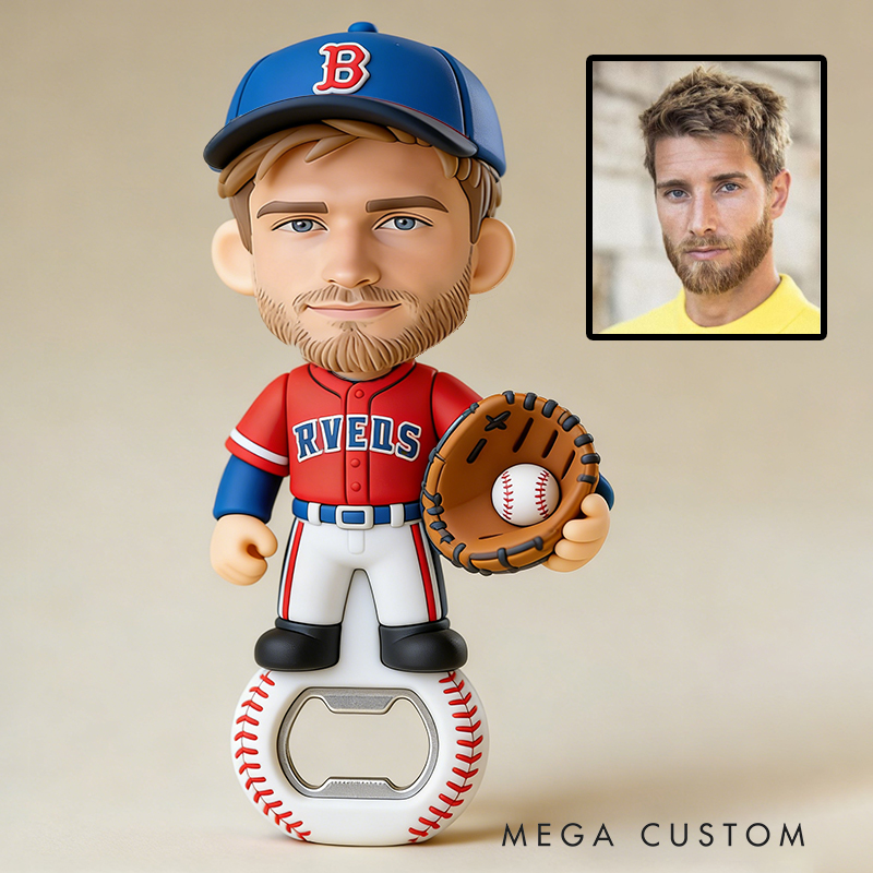 Personalized Wooden Baseball Bottle Opener a Unique Keepsake for Your Favorite Sports Fan’s Collection