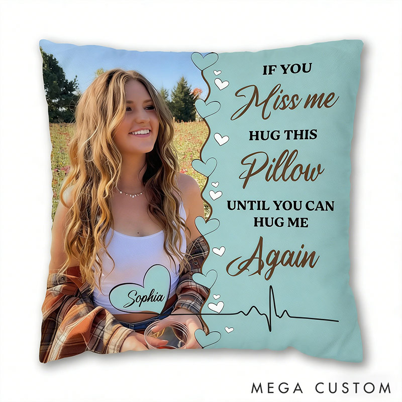 Personalized Couple Custom Photo Throw Pillow Home Pillow Valentine's Day gift for Long Distance Couple Romantics Gift for Him Her