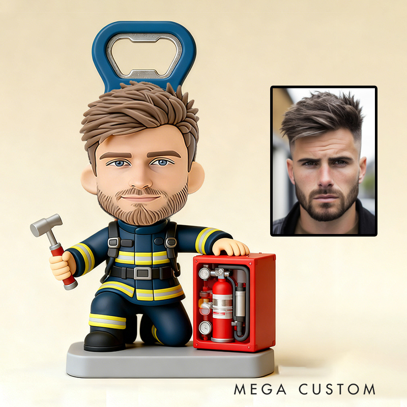 Personalized Firefighter Bottle Opener a Unique Gift for Every Firefighting Enthusiast and Collector