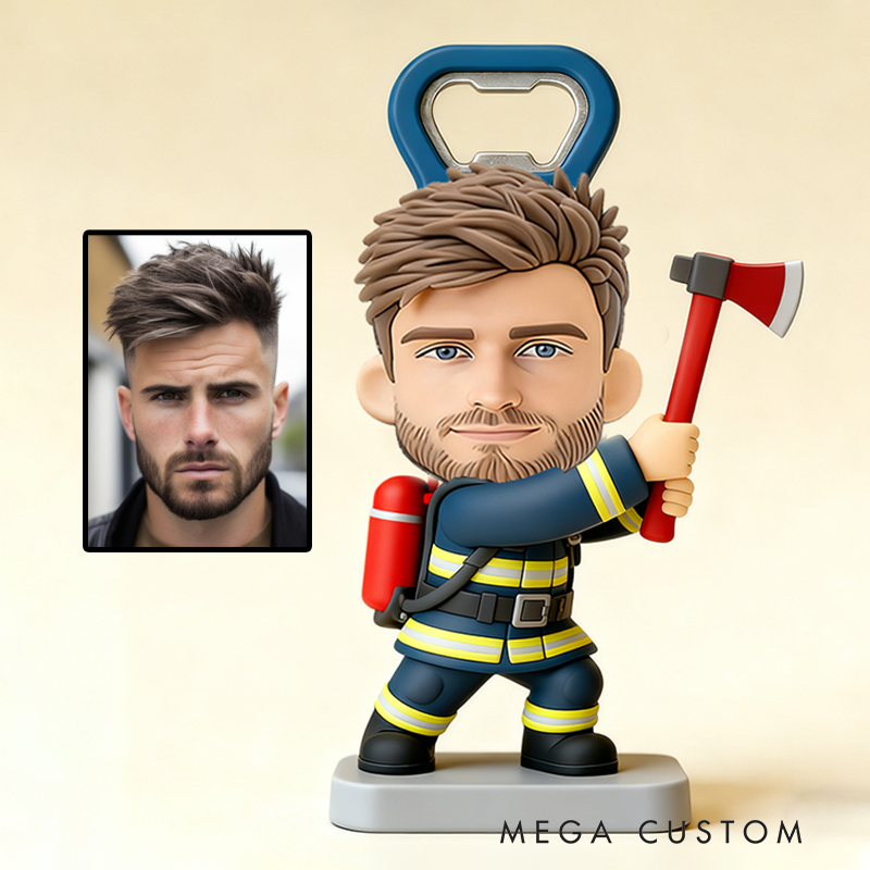 Personalized Firefighter Rescue Bottle Opener Celebrate Your Love for Firefighting with this Unique Accessory