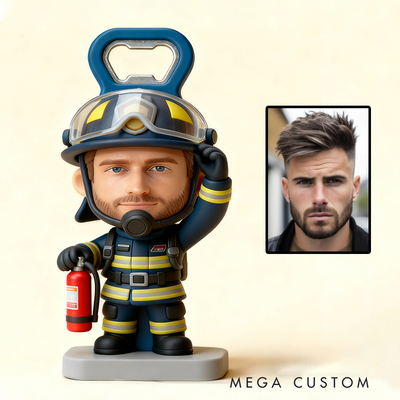Personalized Fire Department Bottle Opener a Thoughtful Gift for Firefighters to Enjoy Their Favorite Drinks