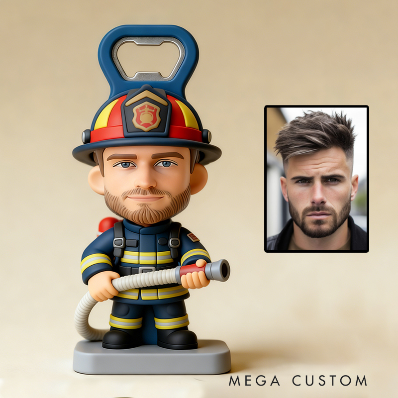 Personalized Firefighter Equipment Bottle Opener a Fun and Functional Gift for Firefighting Enthusiasts