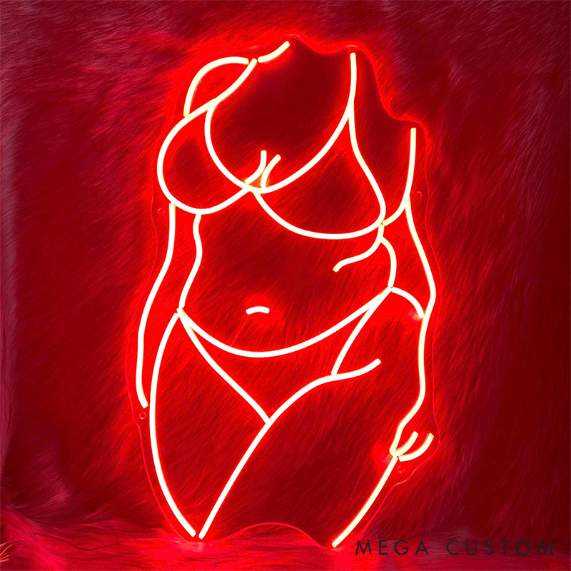 Personalized Body Neon Sign Photo Woman Body Neon Sign Girl Body Neon Sign Valentine's Gift For Her