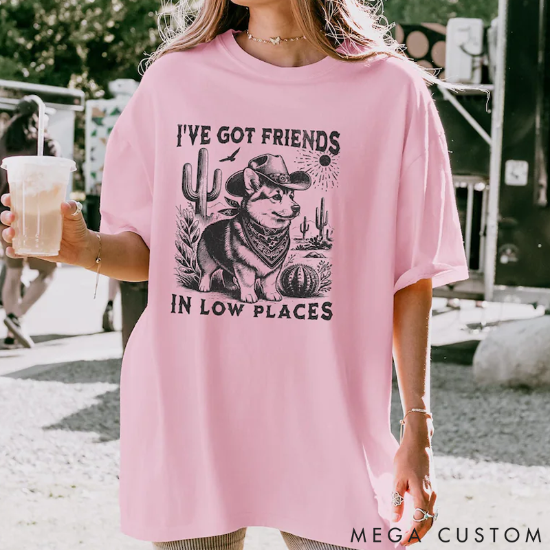 Personalized Pet Lover I've Got Friends in Low Places T-Shirt