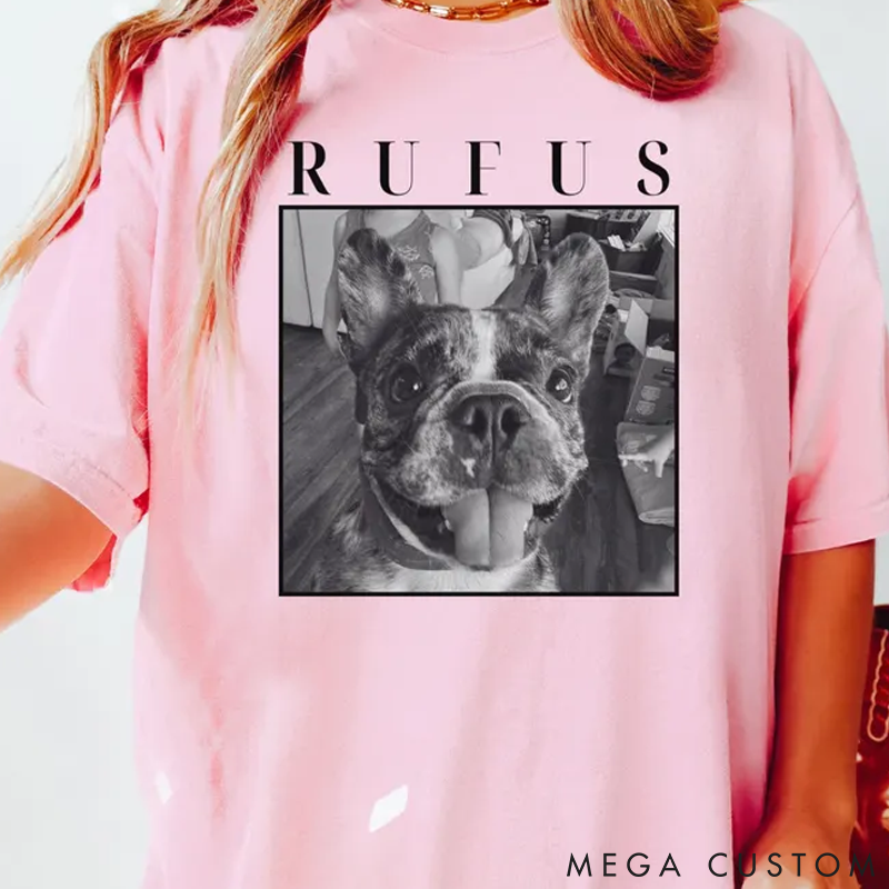 Personalized Pet Lover Custom Pet Photo Comfort Colors T-Shirt