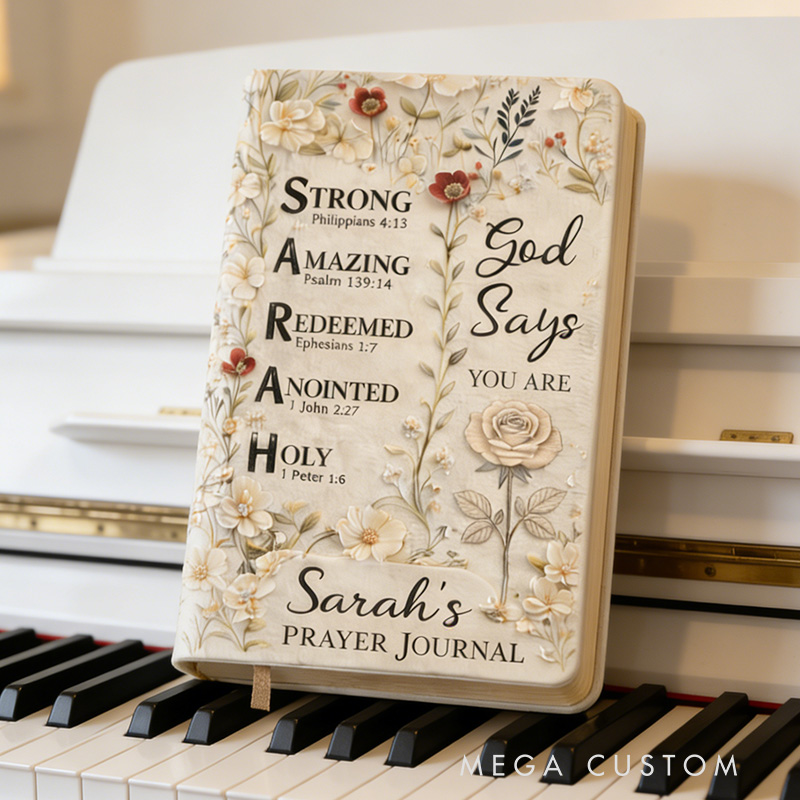 Personalized Bible Verse Journal A Custom Christian Name Commemorative Gift Designed for Women