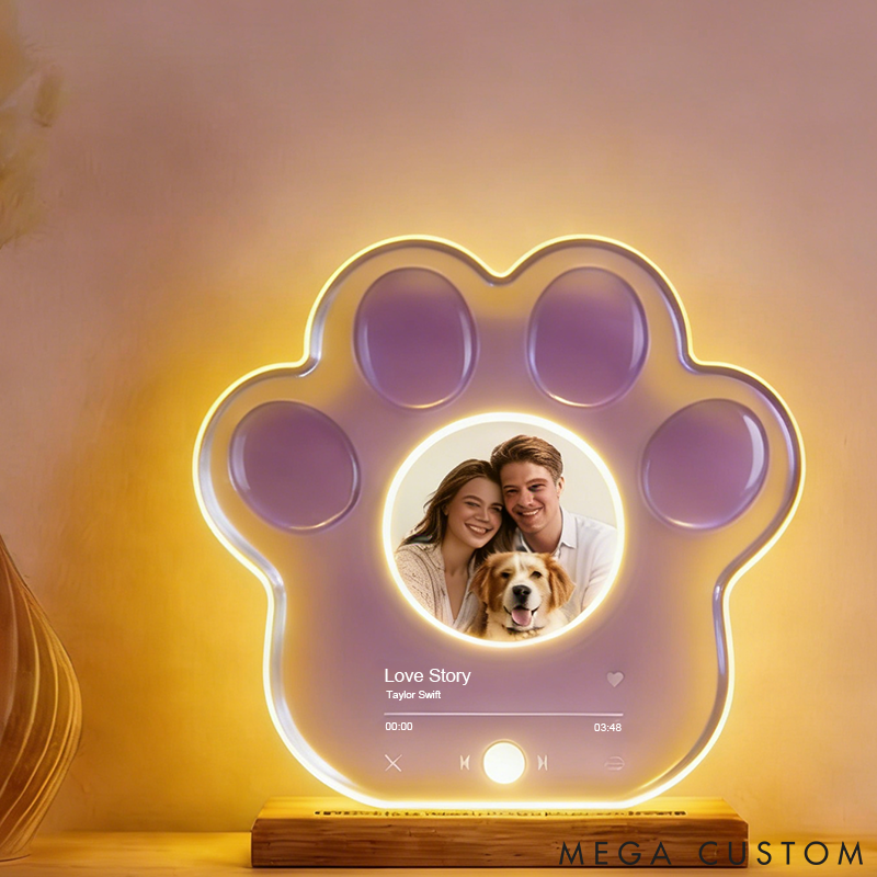 Personalized Pet Lover Custom Photo Pet Lover Valentine Light